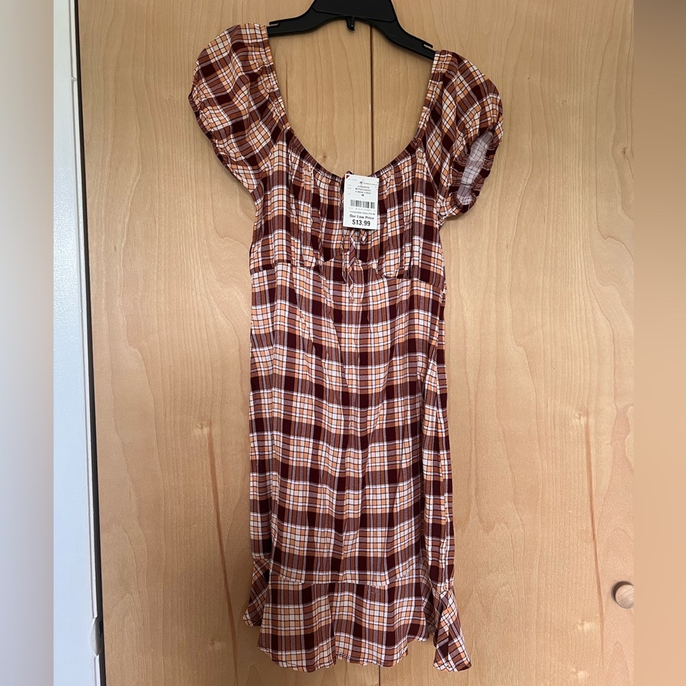 NWT Plaid Dress, M